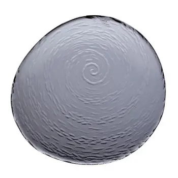 Creations Glass Round Platter 10 1/8 in x 9 5/8 in x 1 1/8 in Scape Smoked - Set of 12
