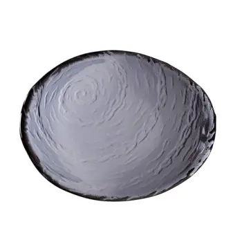 Creations Glass Oval Bowl 7 5/8 in x 5 3/4 in x 1 1/8 in (4 oz) Scape Smoked - Set of 12