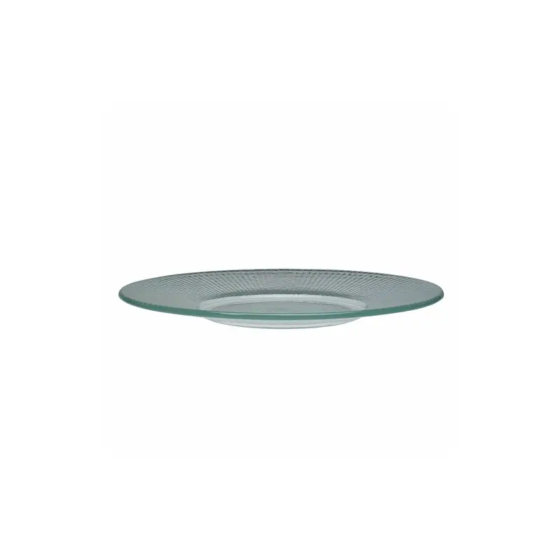 Creations Glass Gourmet Plate 10 5/8 in (6 in Well) Willow Clear - Set of 12 Creations Glass Gourmet Plate 10 5/8 in (6 in Well) Willow Clear - Set of 12