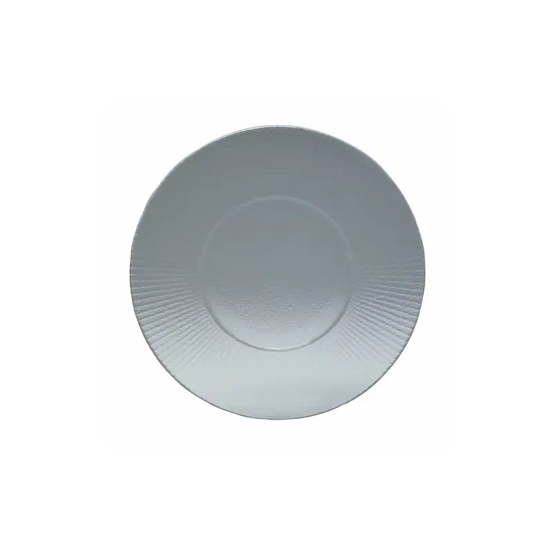 Creations Glass Gourmet Plate 10 5/8 in (6 in Well) Willow Clear - Set of 12 Creations Glass Gourmet Plate 10 5/8 in (6 in Well) Willow Clear - Set of 12