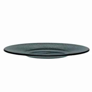 Creations Glass Gourmet Plate 10 3/4 in (6 in Well) Willow Smoke - Set of 12