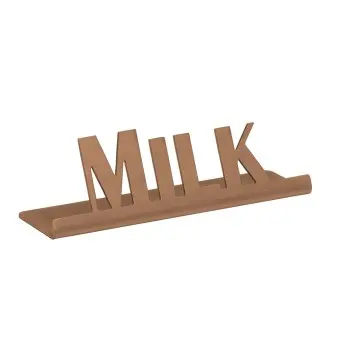 Service Ideas Laser Brushed Milk Sign Short Rose Gold Finish