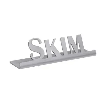 Service Ideas Laser Brushed Skim Sign Short Standard Finish