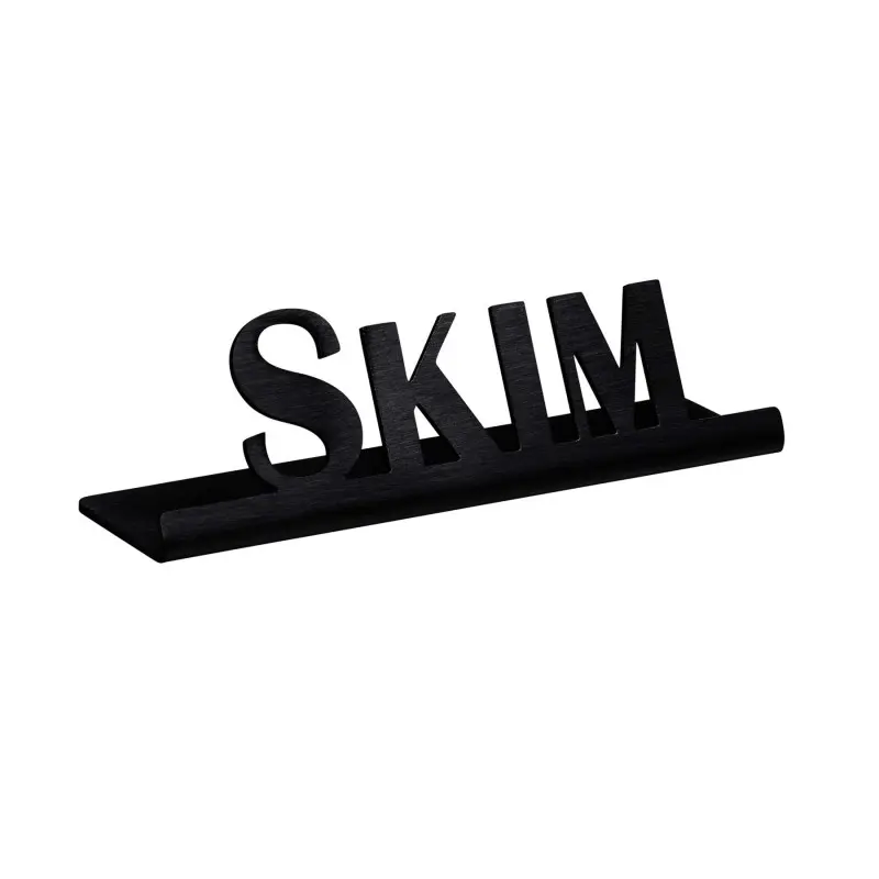 Service Ideas Laser Brushed Skim Sign Short Black Onyx Finish