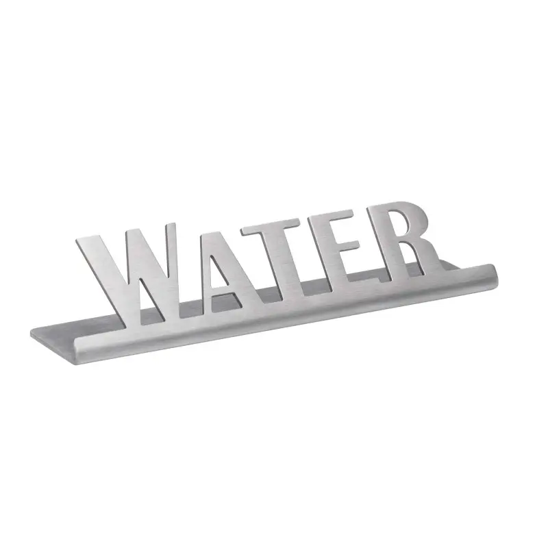 Service Ideas Laser Brushed Water Sign Short Standard Finish Service Ideas Laser Brushed Water Sign Short Standard Finish