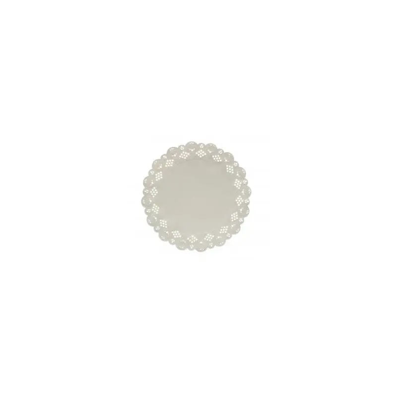 Round Dulce White Greaseproof Paper Lace Doilie - Ø 16cm - Pack of 250 - Pastry Chef's Boutique