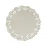 Round Dulce White Greaseproof Paper Lace Doilie - Ø 16cm - Pack of 250 - Pastry Chef's Boutique