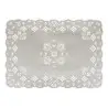 Rectangular Dulce White Greaseproof Paper Lace Doilie - 25 x 35cm - Pack of 250 - Pastry Chef's Boutique