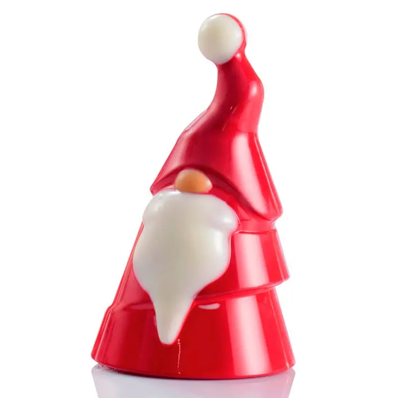 Professional Polycarbonate Santa Gnome Chocolate Mold - ø 70 mm x h 120 mm - 4 Cavity - 55gr