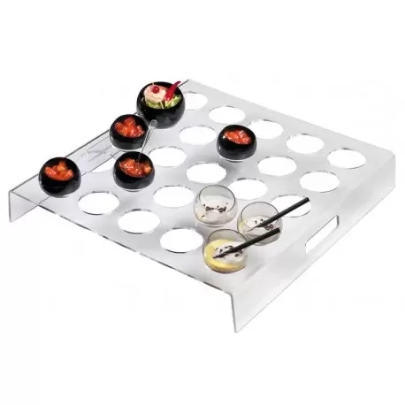 Pastry Chef's Boutique SC00012 Square for 25 Spheres -15,3 ''x 15 '' x 2,3 '' Display for Pastries and Verrines Pastry Chef's Boutique SC00012 Square for 25 Spheres -15,3 ''x 15 '' x 2,3 '' Display for Pastries and Verrines